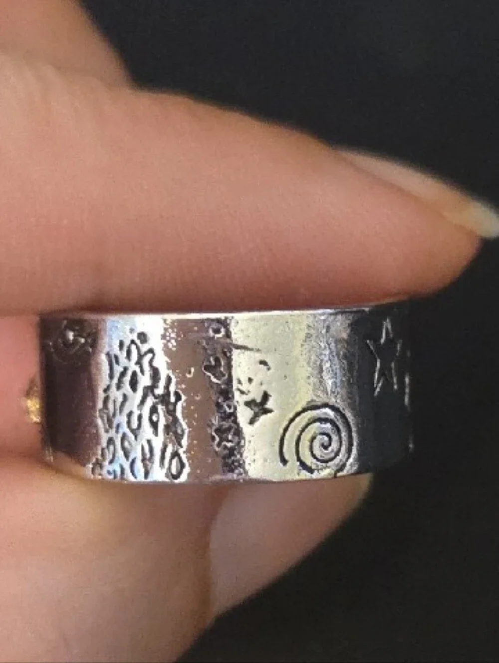 Two-Tone Heart 'Love' Band Ring - Gold Tone & Silver Tone Size 9 NIB